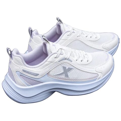 XTEP Abrasion Resistant Breathable Rebound Low top Casual Running Shoes Women’s White Blue Purple