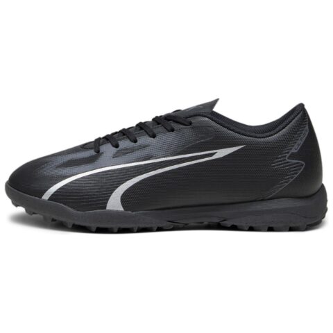 PUMA Ultra Play Comfortable And Lightweight TT Turf Artificial Turf Soccer Shoes Men’s Black White