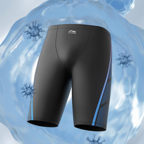 Li Ning Swimming Shorts Men’s Black Blue