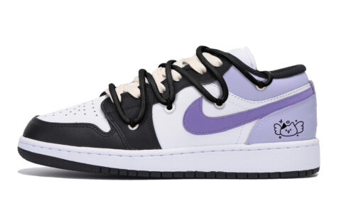 Jordan Air Jordan 1 Vintage Basketball Shoes Men’s Low Top Black Purple