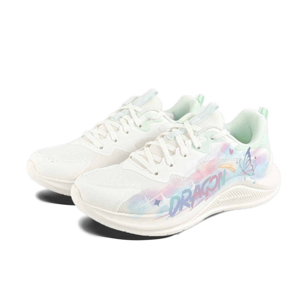 Anta Slip Resistant, Abrasion Resistant, Rebound Casual Sprint Running Shoes Women’s White