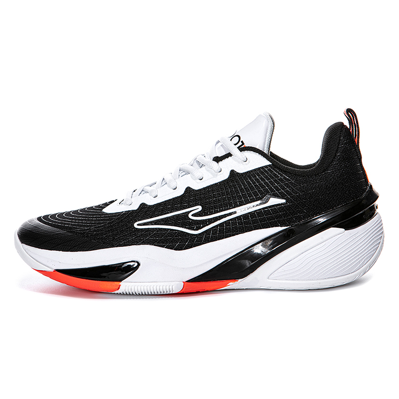 Erke Cushioning Slip Resistant Abrasion Resistant Low top Basketball Shoes Men’s Black White
