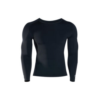 RIGORER Fleece Lined, Solid Color Crew Neck Basketball Thermal Slim Fit Long Sleeved Workout Clothing Unisex