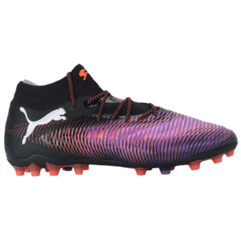 PUMA FUTURE 8 MG Multi Ground Abrasion Resistant Soccer Shoes Unisex Black Purple