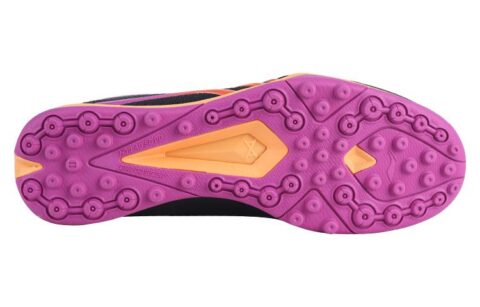 Li Ning MG Multi Ground Synthetic Leather Slip Resistant Soccer Shoes Men’s Black Purple Red