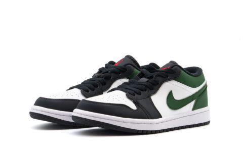 Jordan Air Jordan 1 Abrasion Resistant Low top Vintage Basketball Shoes Unisex White Green