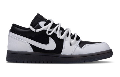 Jordan Air Jordan 1 Honey Words Slip Resistant Abrasion Resistant Low top Vintage Basketball Shoes Unisex Black