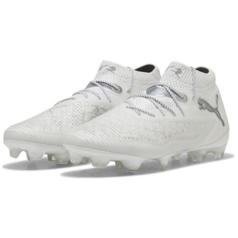 PUMA FUTURE 8 FG Firm Ground Fabric Abrasion Resistant Soccer Shoes Unisex White