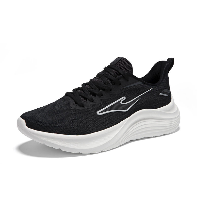 Erke Cushioning Breathable Lightweight Low top Casual Running Shoes Men’s Jet Black