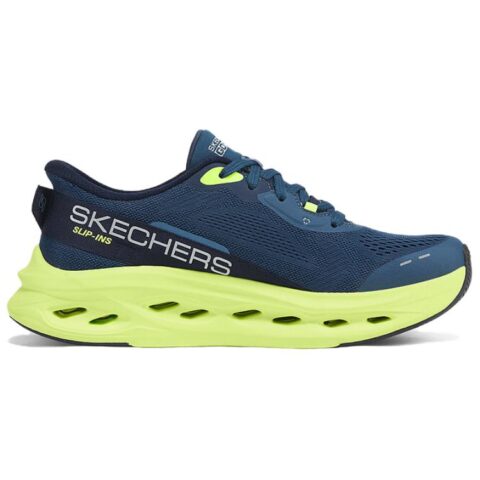 Skechers MEN’S GO Cushioning Support Lightweight Low top Running Shoes Men’s Blue Green