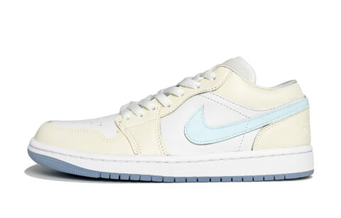 Jordan Air Jordan 1 Low top Vintage Basketball Shoes Women’s Blue Yellow