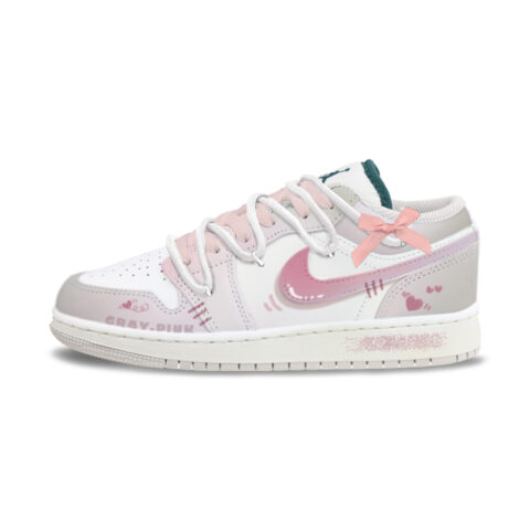 Jordan Air Jordan 1 Abrasion Resistant Abrasion Resistant Low top Vintage Unisex Light Gray