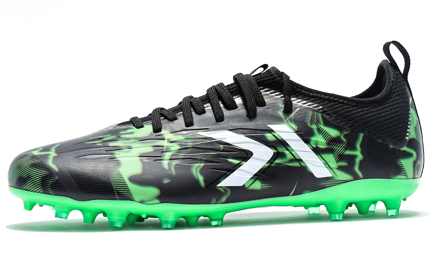 KELME Shadow 2.0 MG Multi Ground Artificial Turf Slip Resistant Abrasion Resistant Soccer Shoes Unisex Black Green