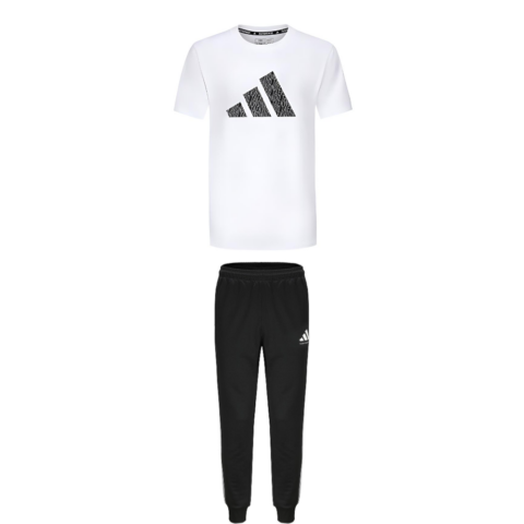 Adidas Taekwondo Casual Sportswear Unisex Set White Black+Black