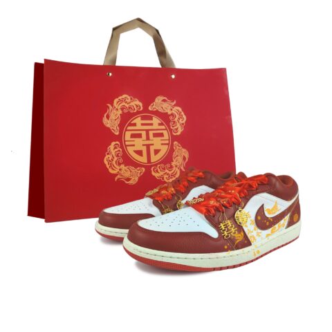 Jordan Air Jordan 1 Abrasion Resistant Low top Vintage Basketball Shoes Women’s White