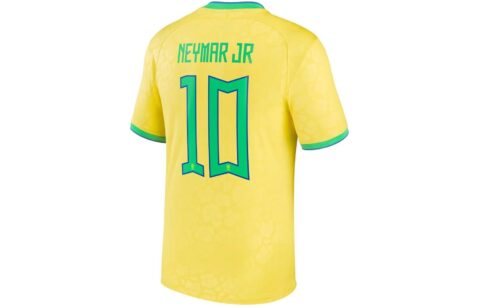 Nike Soccer Jersey 2022 World Cup BR Neymar 10 Fan Edition Unisex Yellow