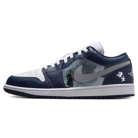 Jordan Air Jordan 1 Vintage Basketball Shoes Women’s Low Top White/Blue