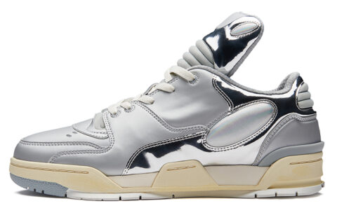 EQLZ EQUALIZER 1980 Slip Resistant Abrasion Resistant Low top Vintage Basketball Shoes Unisex Liquid Silver