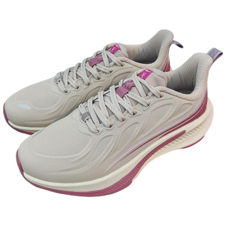Erke Cushioning Slip Resistant Abrasion Resistant Low top Casual Running Shoes Women’s Gray Red
