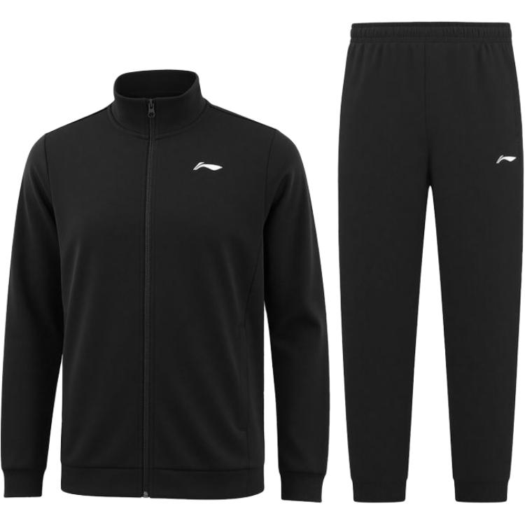 Li Ning Casual Sportswear Men’s Black Stand Collar Moderate