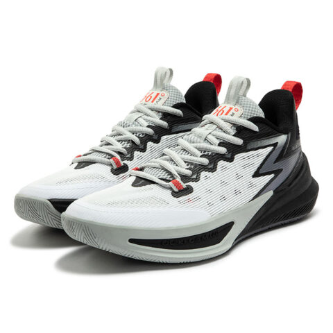 361° Slip Resistant, Abrasion Resistant, Lightweight Low top Basketball Shoes Men’s White Black