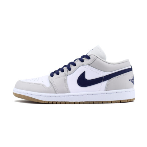Jordan Air Jordan 1 Low top Vintage Basketball Shoes Unisex White Gray