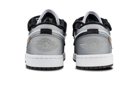 Jordan Air Jordan 1 Slip Resistant Low top Vintage Basketball Shoes Unisex Black Gray