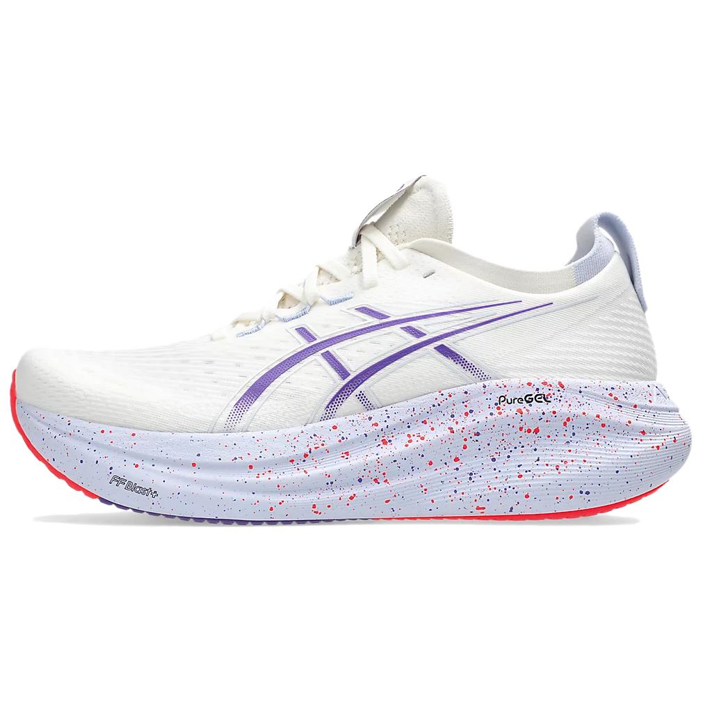 ASICS GEL Nimbus 27 Fabric Breathable Long Distance Running Sprint Running Shoes Men’s White