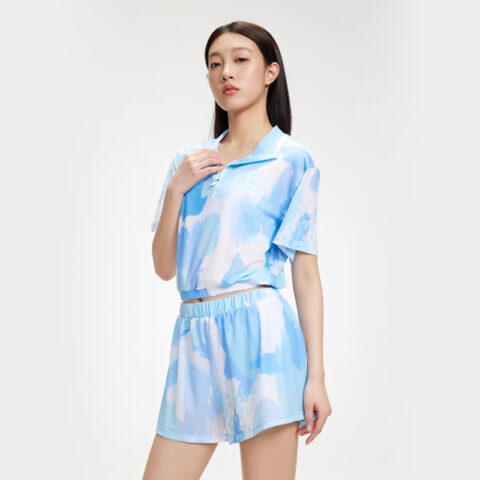 Anta Two Piece Swimsuit Women’s Blue Three piece