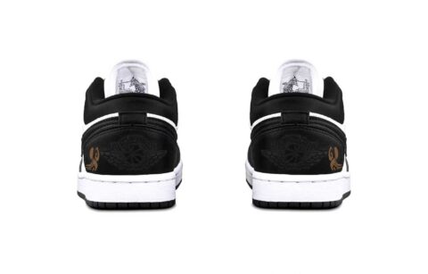 Jordan Air Jordan 1 Brown Cloud Abrasion Resistant Low top Vintage Basketball Shoes Unisex Black White