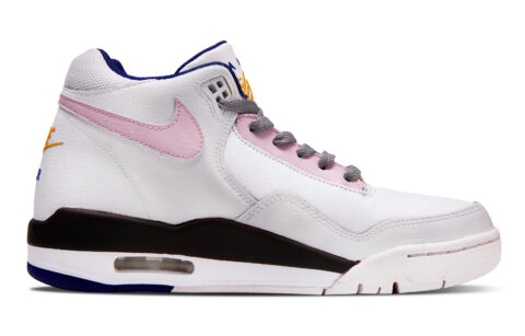 Nike Flight Legacy Steam Planet Slip Resistant Abrasion Resistant Mid top Vintage Basketball Shoes Men’s White Pink