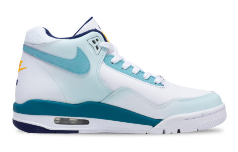 Nike Flight Legacy Mid top Vintage Basketball Shoes Men’s White Blue