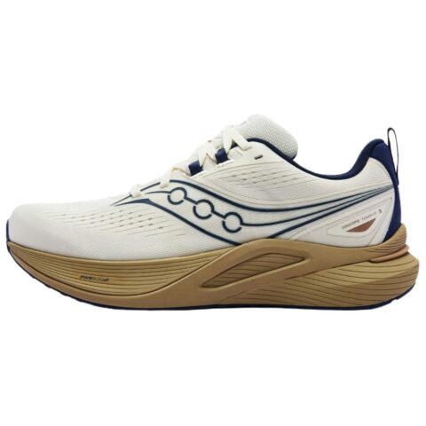Saucony Tempus TanTu 3 Waterproof Support Rebound Running Shoes Unisex Beige Brown