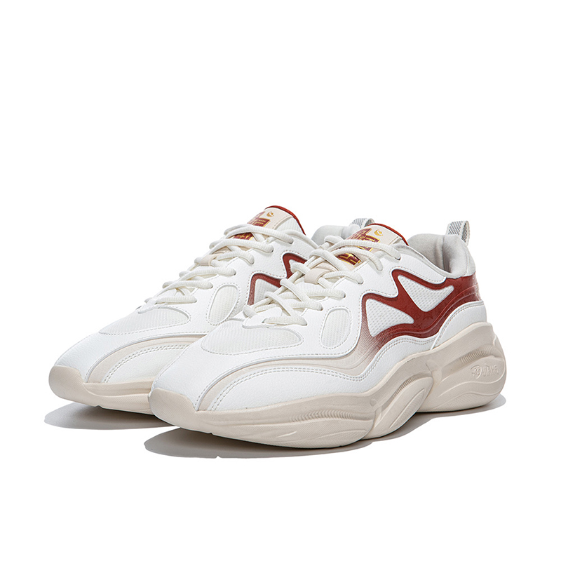 Erke Abrasion Resistant Lightweight Rebound Low top Sprint Running Shoes Men’s White Red