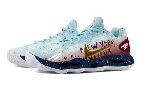 Nike Hyperdunk 2017 Champion Starry Sky, Heart Box Cushioning Coverage Support Low top Basketball Shoes Men’s Blue Red