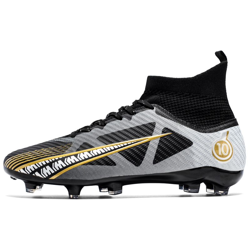BIANSULONG Soccer Shoes Unisex Low Top Black/Gold