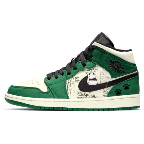 Jordan Air Jordan 1 Vintage Basketball Shoes Men’s Mid Top White/Green