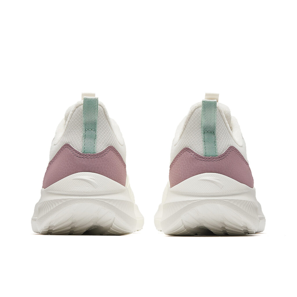 Anta Liuyun Breathable Cushioning Low top Casual Running Shoes Women’s Ivory White Taro Purple