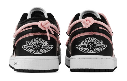 Jordan Air Jordan 1 Berry Pink Present Low top Vintage Basketball Shoes Unisex Black Pink