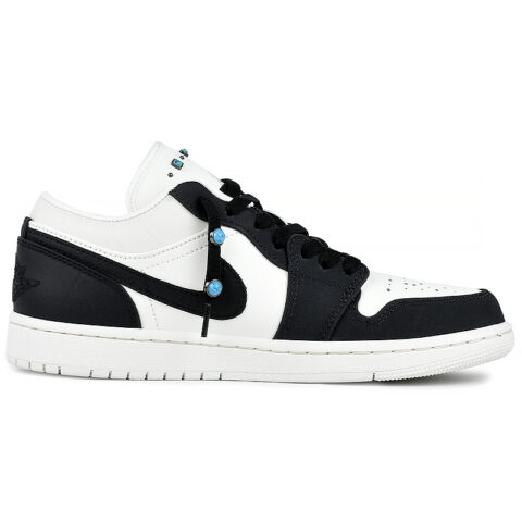 Jordan Air Jordan 1 Abrasion Resistant Low top Vintage Basketball Shoes Men’s Black White