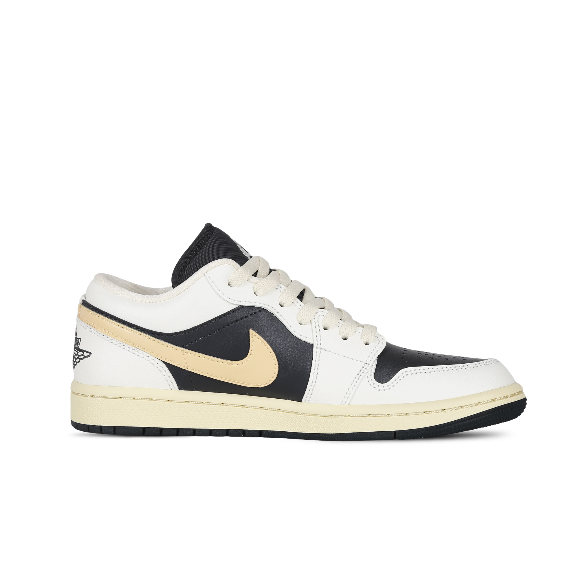 Jordan Air Jordan 1 Firefly Slip Resistant Abrasion Resistant Low top Vintage Basketball Shoes Women’s Black White
