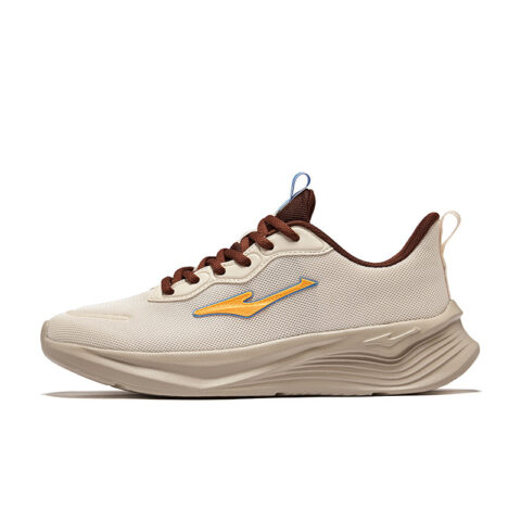 Erke Running Shoes Men's Low Top Eggnog Gray/Mocha