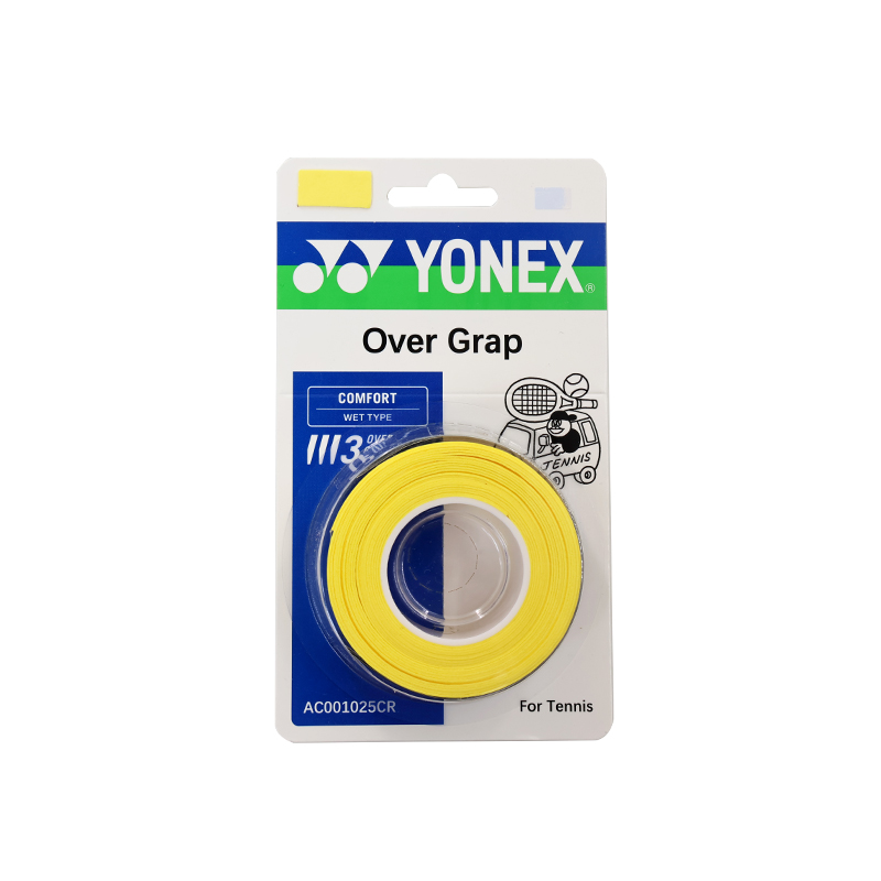 YONEX Badminton Grip Tapes Yellow/Light Mint Green/ Polyurethane Play Thin 3 Pack