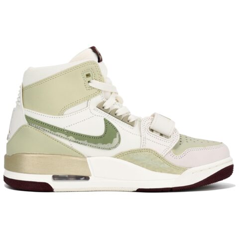 Jordan Legacy 312 Slip Resistant Abrasion Resistant High top Vintage Basketball Shoes Men’s White Green