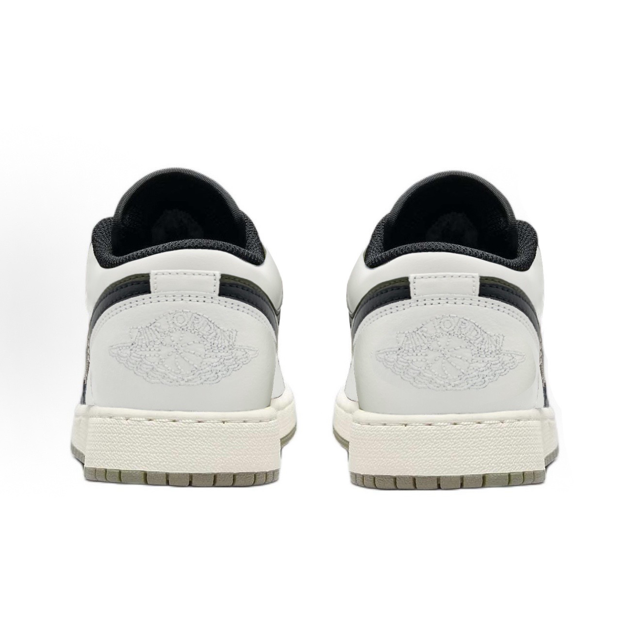 Jordan Air Jordan 1 Mini Hook Abrasion Resistant Low top Vintage Basketball Shoes Unisex Beige Green