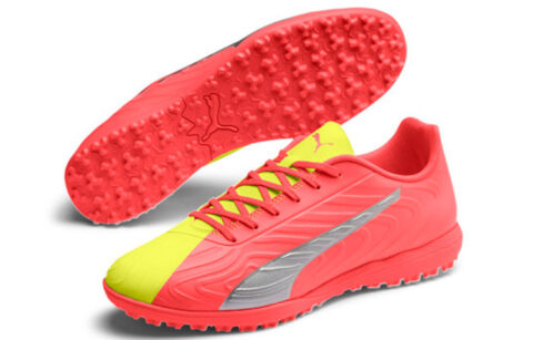 PUMA One 20.4 TT Turf Cushioning Abrasion Resistant Support Cushioning Abrasion Resistant Support Soccer Shoes Men’s