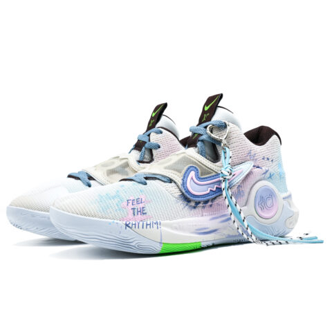 Nike KD Trey 5 X Pink Blue Team Cushioning Slip Resistant Abrasion Resistant Breathable Coverage Low top