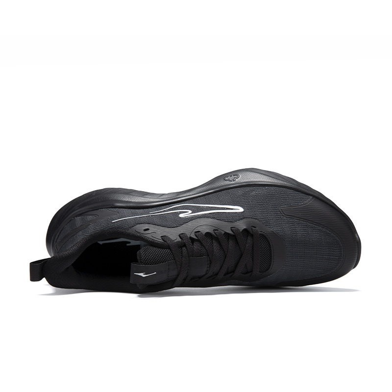 Erke Cushioning Breathable Lightweight Low top Casual Running Shoes Men’s Jet Black