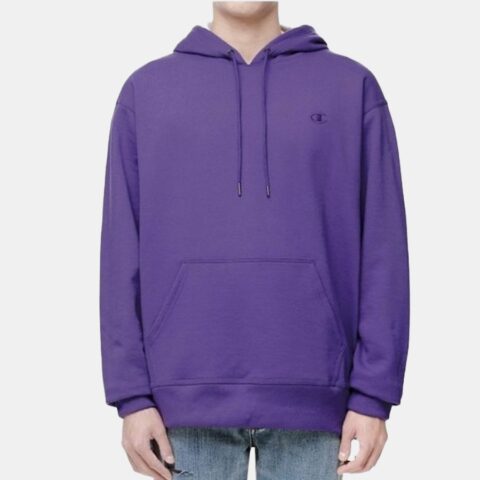 Champion Double Logo Embroidery Pullover Fleece Lined Hoodies & Sweatshirts With Fitted Pants Casual Sportswear