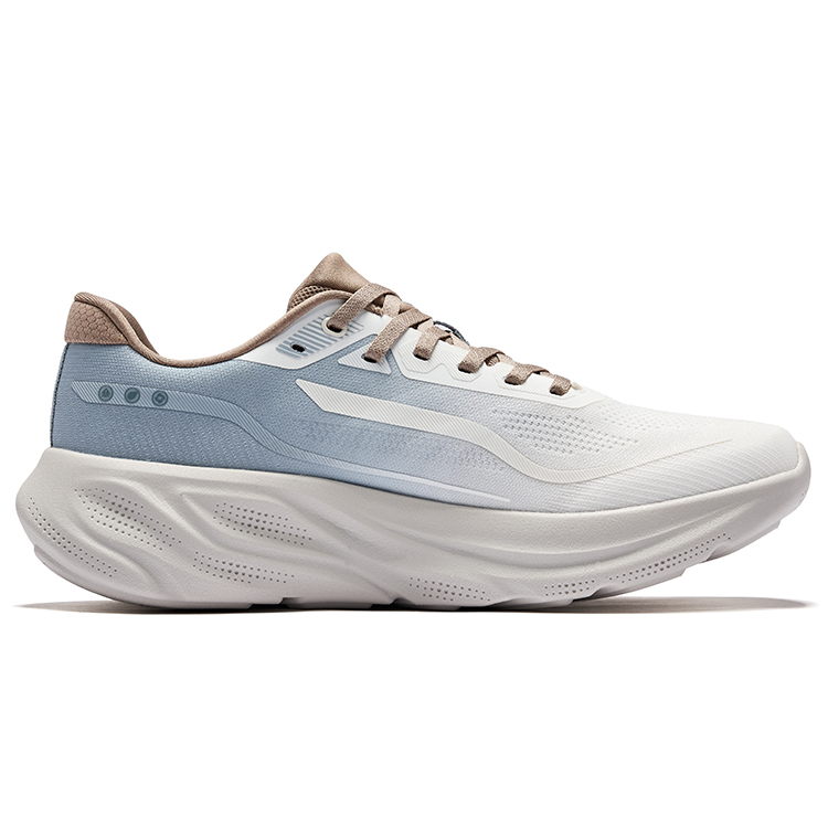 Erke Breathable Rebound Slip Resistant Low top Casual Running Shoes Men’s Microcrystal White Rain Blue Taupe